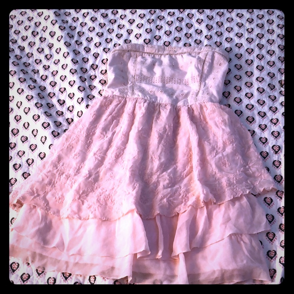 strapless Abercrombie and Finch dress.